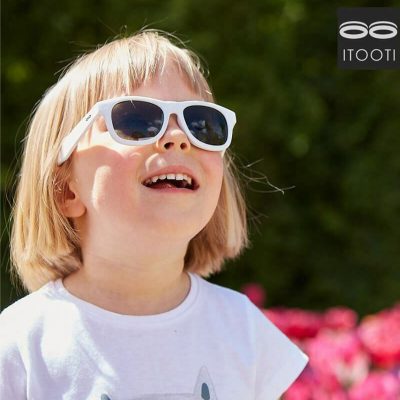 iTooTi Παιδικά Γυαλιά Ηλίου Εύκαμπτα Classic Λευκά