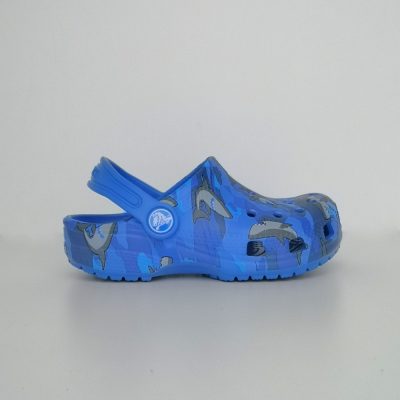 Crocs Classic Σαμπό Μπλε ρουά με καρχαρίες