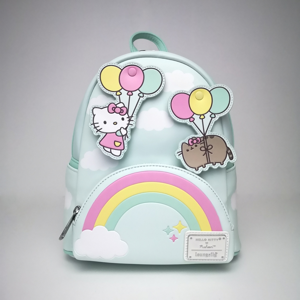 Loungefly Pusheen X Hello Kitty Balloons And Rainbow Mini Backpack