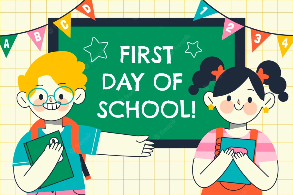 first-day-school-background