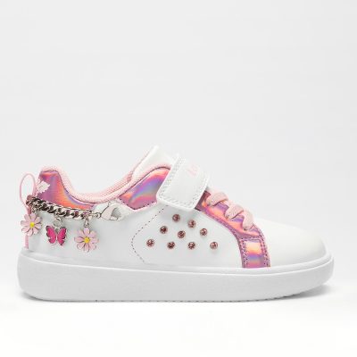Lelli Kelly Gioiello παιδικά sneakers σε λευκό/ροζ με βραχιόλι για κορίτσι LKAA3410AA52