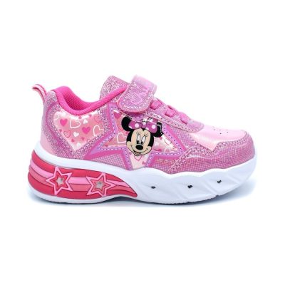 Minnie παιδικά αθλητικά με φωτάκια σε ροζ για κορίτσι D3010449S