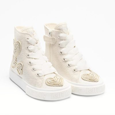 Lelli Kelly Sharon Mid παιδικά sneakers υφασμάτινα σε λευκό για κορίτσι LKED4173BI