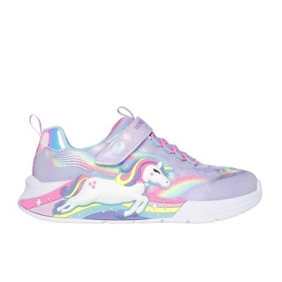 Skechers Unicorn Chaser παιδικά αθλητικά με φωτάκια σε μωβ για κορίτσι 302298L