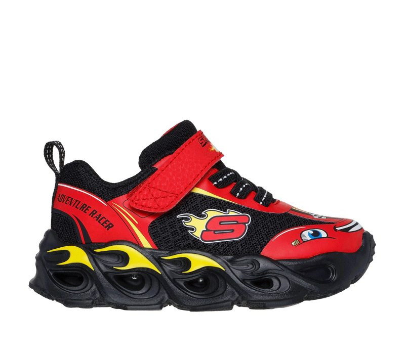 Skechers Bebe Wheel Buddies παιδικά αθλητικά με φωτάκια σε κόκκινο για αγόρι 402306N