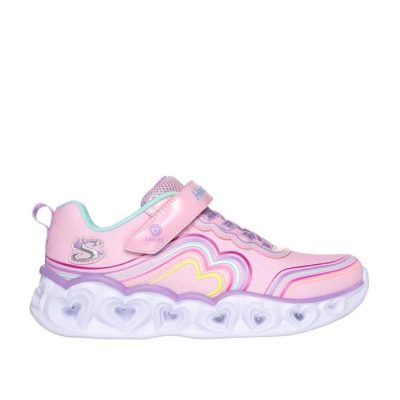 Skechers Retro Hearts παιδικά αθλητικά με φωτάκια σε ροζ για κορίτσι 302689L