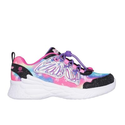 Skechers Wing Brites παιδικά αθλητικά με φωτάκια σε μαύρο για κορίτσι 303055L