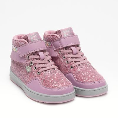 Lelli Kelly FRANGETTA MIX παιδικά sneakers μποτάκια σε ροζ glitter για κορίτσι