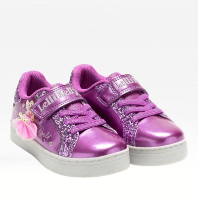 Lelli Kelly Mille Stelle παιδικά sneakers με φωτάκια και μπαλαρίνα σε μωβ για κορίτσι LKAL4484 PO